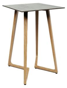 Wichita 12mm HPL Top Grigio Bar Table 70cm with Oak Legs