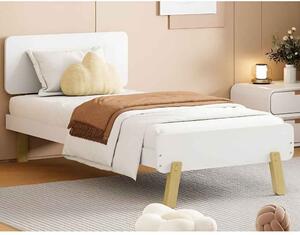 Benson Wooden Single Bed In White