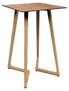 Wichita 12mm HPL Top Rust Bar Table 70cm with Oak Legs