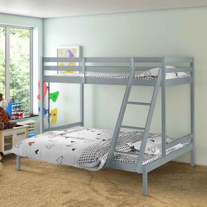 Salado Wooden Triple Sleeper Bunk Bed In Grey