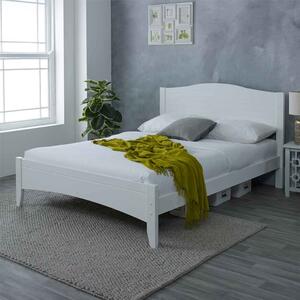 Lakeland Wooden Double Bed In White
