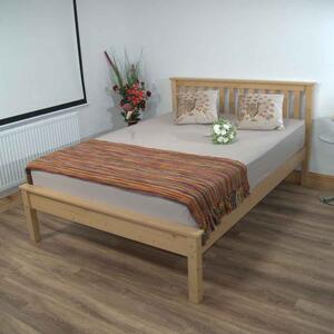 Waltham Wooden Small Double Bed In Waxed