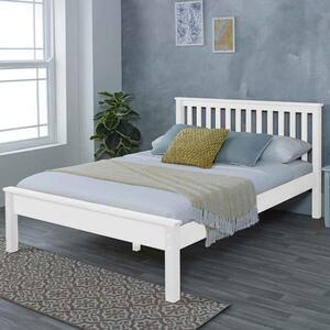Dayton Wooden Small Double Bed In White