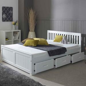 Marietta Storage Double Bed With 6 Drawers In White
