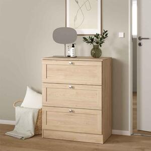 Bensalem Wooden Chest Of 3 Drawers In Jackson Hickory