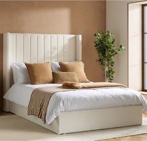 Maspeth Fabric Ottoman Storage King Size Bed In White