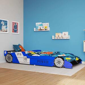Catoosa Wooden Children Race Car Bed In Blue