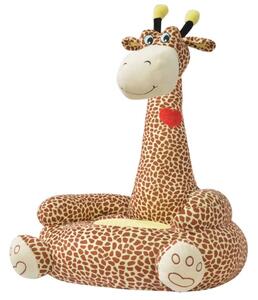 Chillicothe Polyester Children Giraffe Chair In Brown