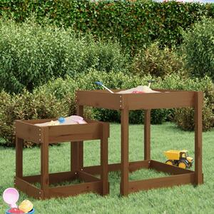 Ypsilanti Wooden Set Of 2 Sand Table In Honey Brown