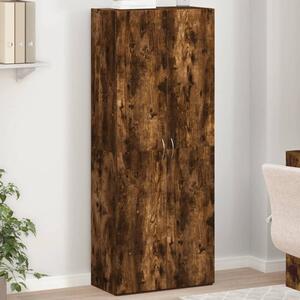 Quilcene 153cm Wooden Office Cabinet In Smoked Oak