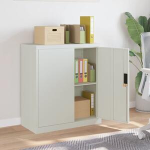 Schriever Steel Office Filing Cabinet In Light Grey