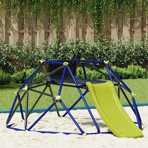 Viroqua 8ft Steel Kids Climbing Dome With Slide In Blue