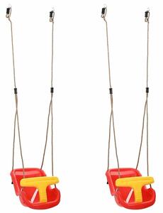 Visalia Plastic Set Of 2 Baby Swing In Red
