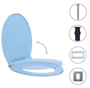 Irvine PP Oval Soft-Close Quick-Release Toilet Seat - Blue