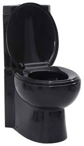 Adel Black Close Coupled Corner Toilet - Soft Close Seat