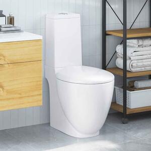 Ada White Close Coupled Toilet With Vertical Outlet - Soft Close Seat