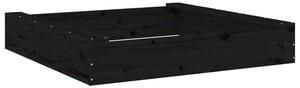 Ivins 111cm Wooden Square Kids Sandbox - Black