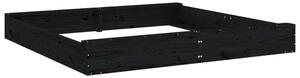 Ivins 160cm Wooden Square Kids Sandbox - Black