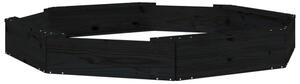 Ivins 159.5cm Wooden Octagon Kids Sandbox - Black