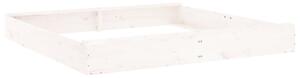 Ivins 160cm Wooden Square Kids Sandbox - White