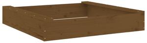 Ivins 111cm Wooden Square Kids Sandbox - Honey Brown