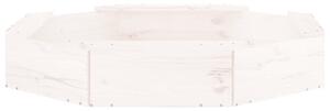 Ivins 111cm Wooden Octagon Kids Sandbox - White