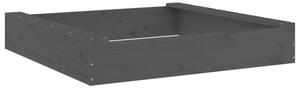Ivins 111cm Wooden Square Kids Sandbox - Grey