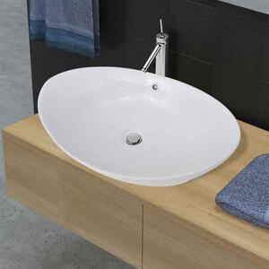 Abilene Oval Countertop Basin Without Waste 590mm Wide 0TH - White