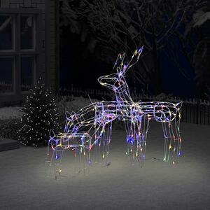 Bertram 3-Piece LED Lighted Reindeer Christmas Display - Colourful