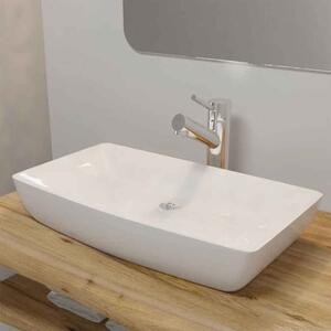 Alexandria Rectnagular Countertop Basin Without Waste 710mm Wide 1TH - White