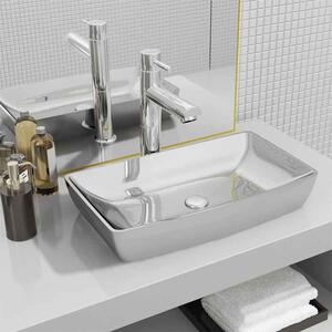 Alexandria Rectnagular Countertop Basin Without Waste 710mm Wide 1TH - Silver