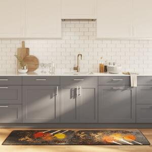 Biloxi Polyester Anti-Slip Kitchen Rug - Blue
