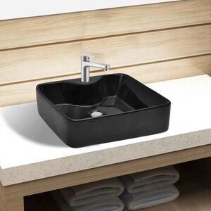 Altoona Rectangular Countertop Basin Without Waste 480mm Wide 1TH - Black