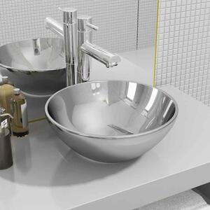 Alamosa Round Countertop Basin Without Waste 325mm Wide 0TH - Silver