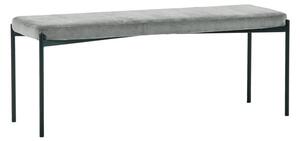 Luling Velvet Dining Bench - Grey