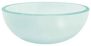 Tacoma Round Countertop Basin Without Waste 300mm Wide 0TH - Frosted Glass