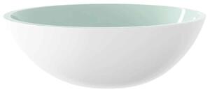 Tacoma Oval Countertop Basin Without Waste 500mm Wide 0TH - White Glass