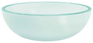 Tacoma Round Countertop Basin Without Waste 350mm Wide 0TH - Frosted Glass