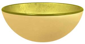 Tacoma Round Countertop Basin Without Waste 300mm Wide 0TH - Gold Glass