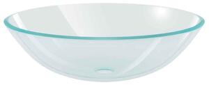 Tacoma Round Countertop Basin Without Waste 420mm Wide 0TH - Clear Glass