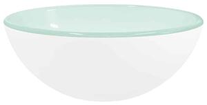Tacoma Round Countertop Basin Without Waste 300mm Wide 0TH - White Glass