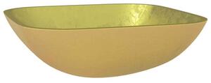 Tacoma Square Countertop Basin Without Waste 420mm Wide 0TH - Gold Glass