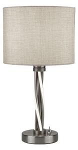 Vegas LED Twist Table Lamp In Satin Silver