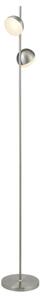 Tully 2 Lights LED Floor Lamp In Satin Silver
