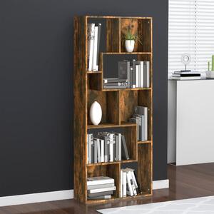 Book Cabinet Smoked Oak 67x24x161 cm Engineered Wood