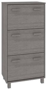 Shoe Cabinet HAMAR Light Grey 59.5x35x117 cm Solid Wood Pine