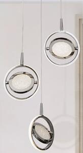 Gyroscope 3 LED Ring Multi Drop Pendant Light In Chrome