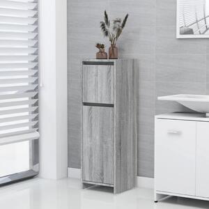 Bathroom Cabinet Grey Sonoma 30x30x95 cm Engineered Wood
