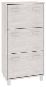 Shoe Cabinet HAMAR White 59.5x35x117 cm Solid Wood Pine