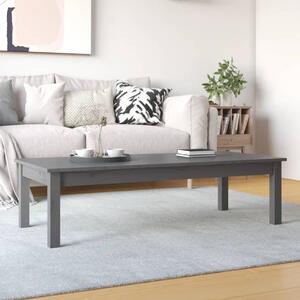Coffee Table Grey 110x50x30 cm Solid Wood Pine